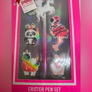Justice Critter Pen Set Corgi Llama NWT Christmas
